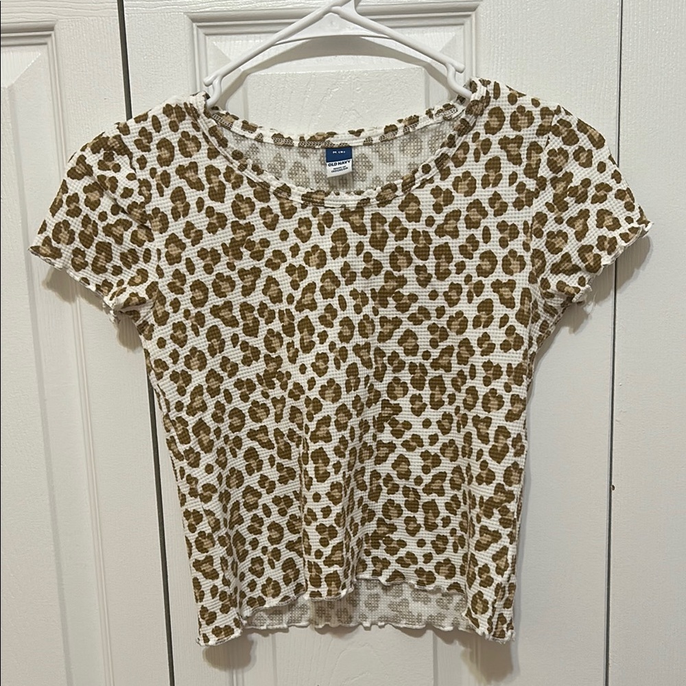 Old Navy Brown Tan Fitted T-Shirt